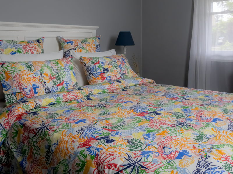 Percale Quilt Cover Set - Tropical Hues