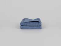 Organic cotton guest towel set in blue