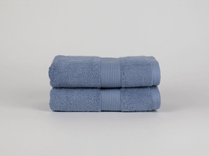 Organic cotton hand towel set in blue