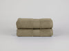 Organic cotton hand towel set in taupe