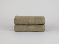 Organic cotton hand towel set in taupe