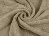 Organic cotton luxury bath towel bundle close up in taupe