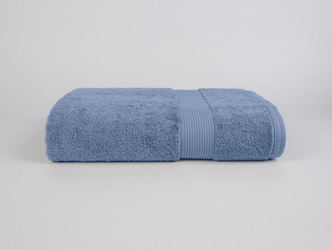 Organic cotton bath sheet in blue