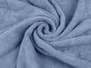 Organic cotton bath sheet close up in blue