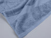 Organic cotton bath sheet dobby border in blue