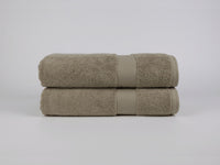 Organic cotton bath sheet set in taupe