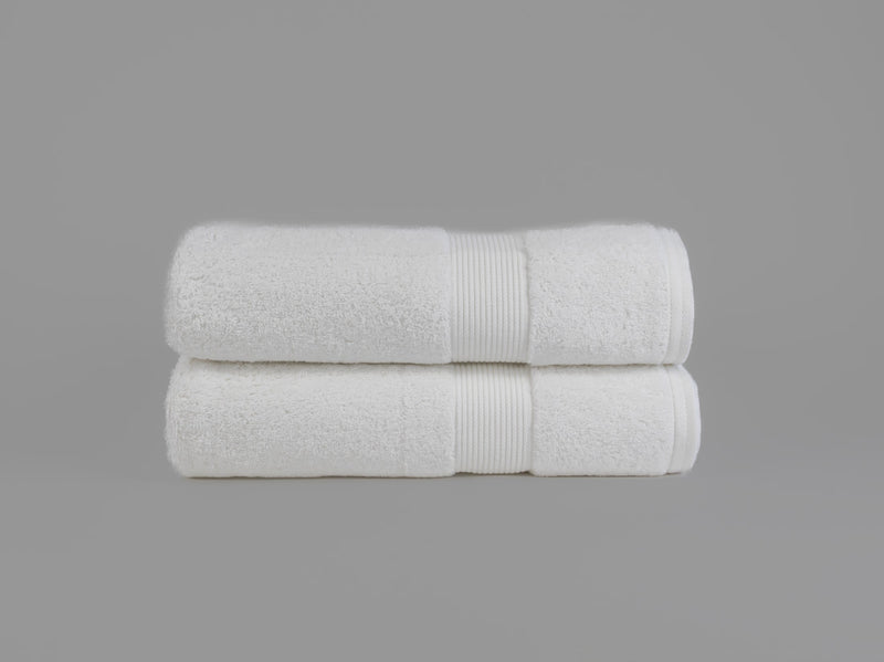 Organic cotton bath sheet set in white