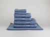 Organic cotton bath towel bundle in blue