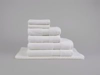 Organic cotton bath towel bundle in white