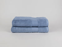 Organic cotton bath towel set in blue