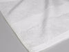 Organic cotton bath towel set dobby border in white