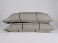 Organic cotton flannel pillowcases pair taupe gingham