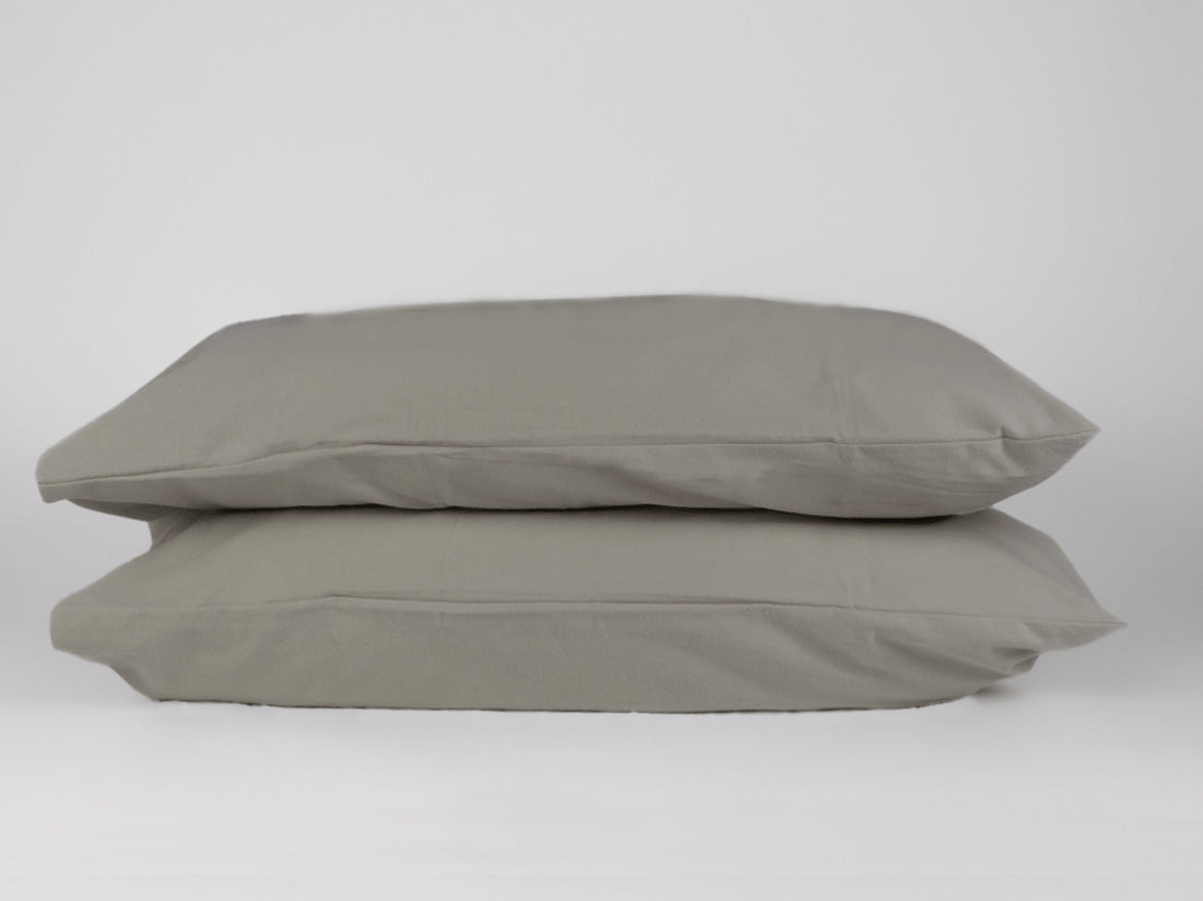 Grey 2024 flannel pillowcases