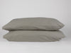 Organic cotton flannel pillowcases pair taupe