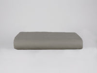 Organic cotton flannel flat sheet taupe plain