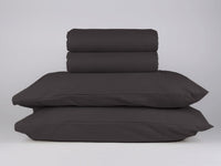 Organic cotton flannel sheet set grey