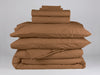 Organic cotton percale all in bedding bundle in caramel