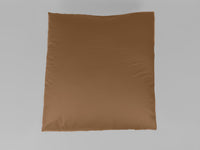 Organic cotton percale european pillowcases pair in caramel