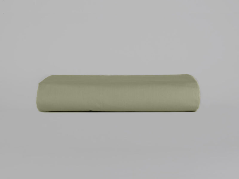 Organic cotton percale flat sheet in natural