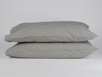 Organic cotton percale pillowcases pair pewter