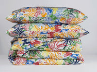 Organic cotton percale quilt duvet cover tropical