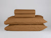 Organic cotton percale sheet set caramel