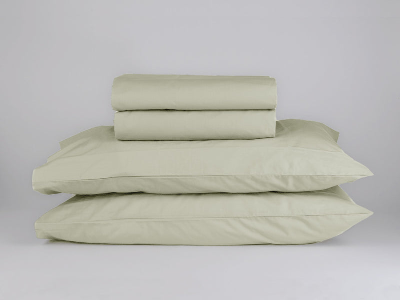 Organic cotton percale sheet set natural