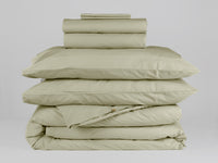 Organic cotton percale signature bedding bundle in natural