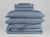 Organic cotton percale signature bedding bundle in powder blue