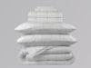Organic cotton sateen all in bedding bundle windowpane