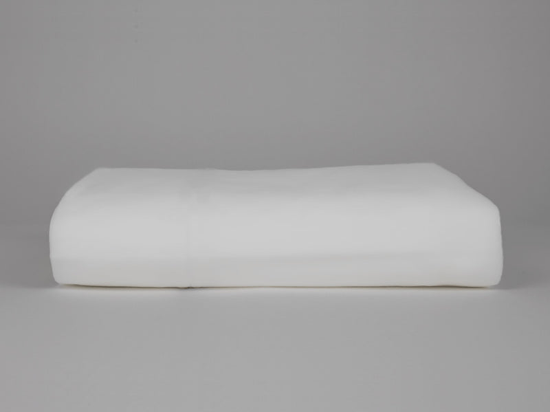 Organic cotton sateen flat sheet white
