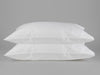 Organic cotton sateen pillowcases pair white satin