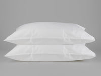 Organic cotton sateen pillowcases pair white satin