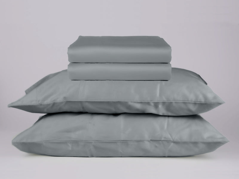 Organic cotton sateen sheet set shore satin