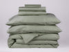 Organic cotton sateen signature bedding bundle sage green
